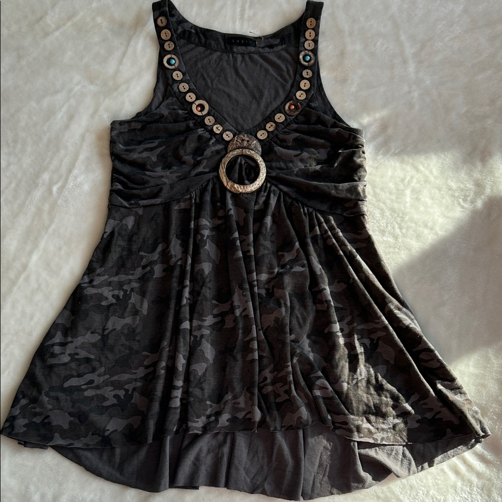 Lapis Camouflage Tank Top Size Small